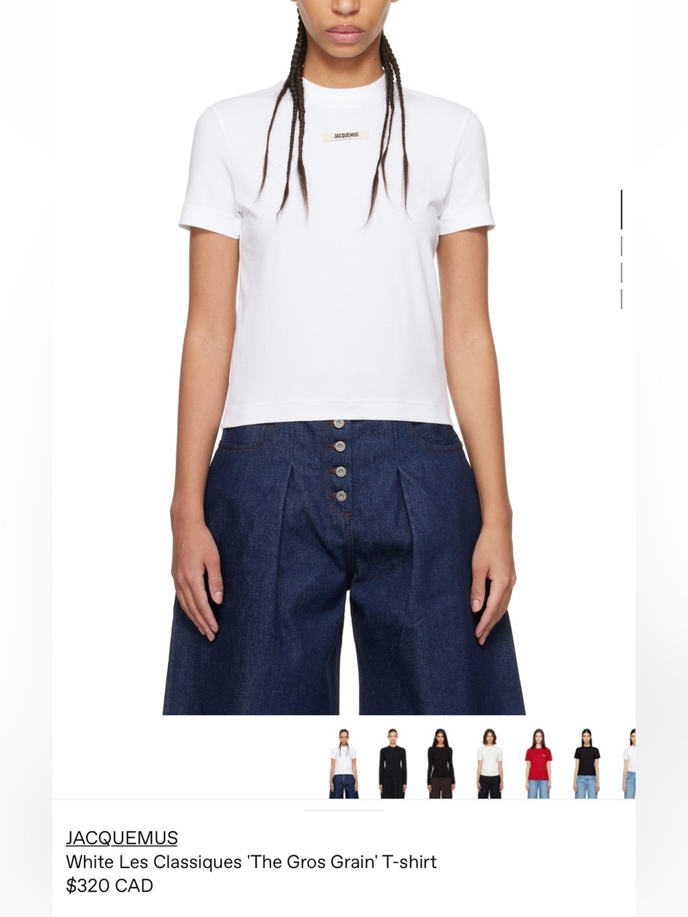 Jacquemus White Short-Sleeve Logo Tee